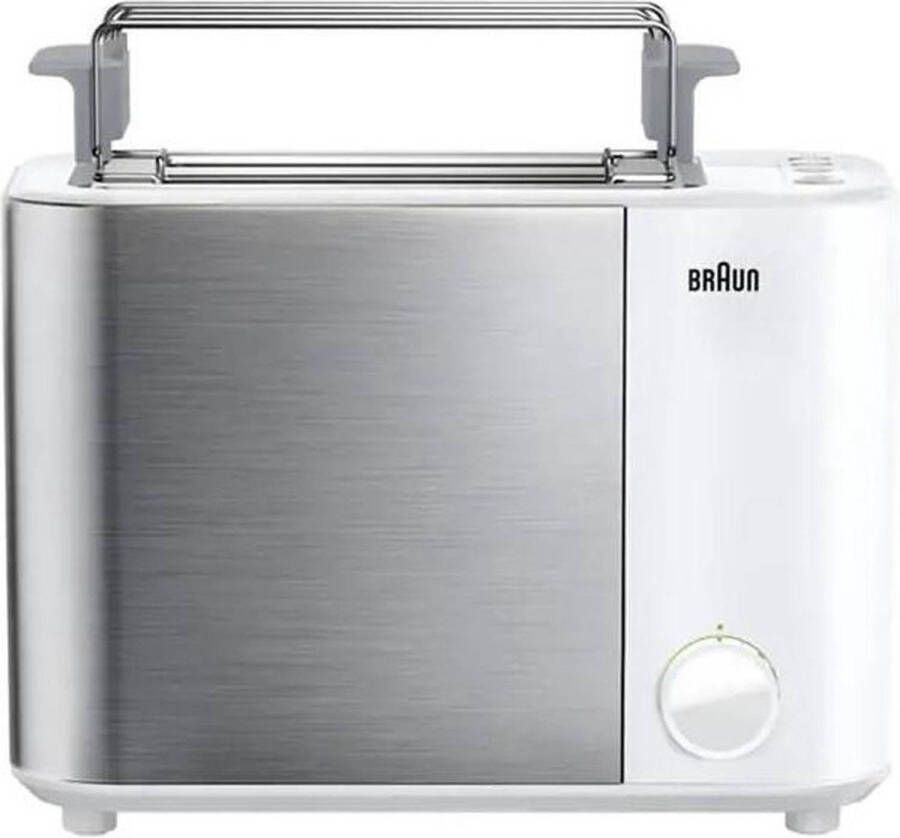 Braun Toaster HT 5010.WH wit zilver ID Collection - Foto 1