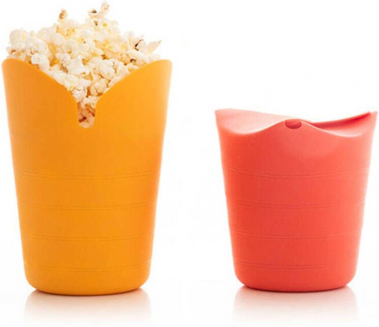 Innovagoods Inklapbare Siliconen Popcornpoppers Popbox (Set van 2) - Foto 1