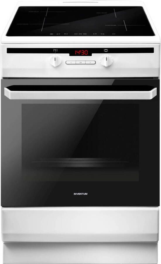 Inventum VFI6042WIT Vrijstaand inductie fornuis Elektrische oven 4 kookzones 60 cm 65 liter Wit Zwart - Foto 1