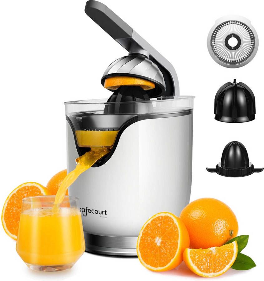 Safecourt Kitchen Citrus juicer pro Elektrische Citruspers Efficiënte Sinaasappelpers Krachtig en snel Wit - Foto 1