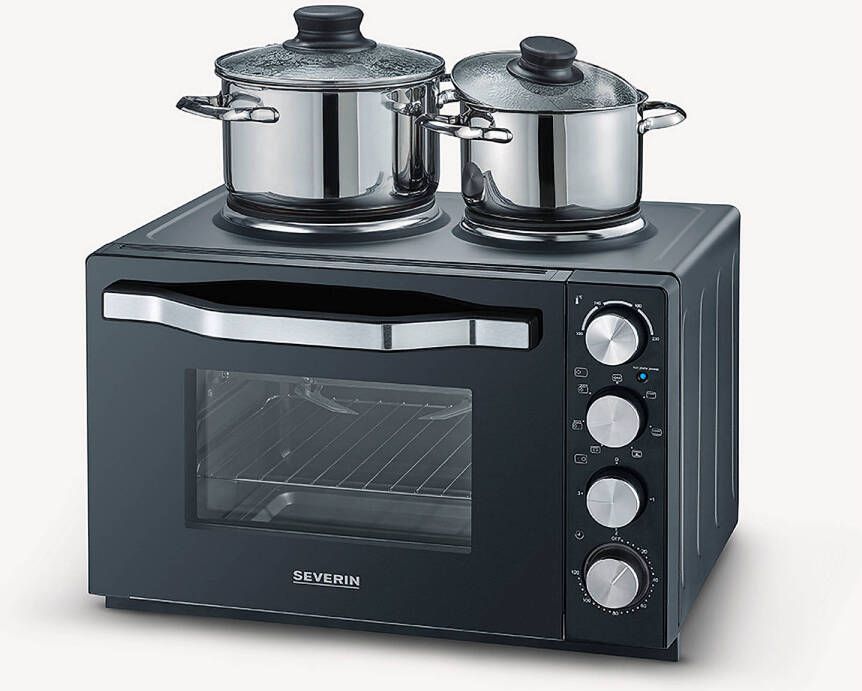 Severin TO 2074 Bak- en broodrooster oven met kookplaten Zwart - Foto 1