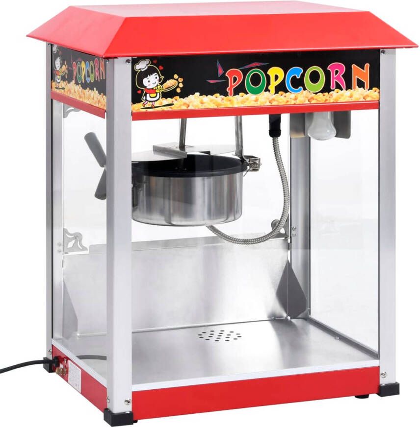 The Living Store Popcornmaker Professioneel en huishoudelijk gebruik 1.400 W 56 x 42 x 68 cm Rood - Foto 1