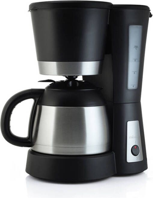 Tristar Koffiezetapparaat CM-1234 Filter-koffiezetapparaat met dubbelwandige kan Geschikt voor camping gebruik Isoleerkan van 1 liter 8 kopjes Koffieapparaat voor filterkoffie Verwijderbare koffiefilter Zwart RVS