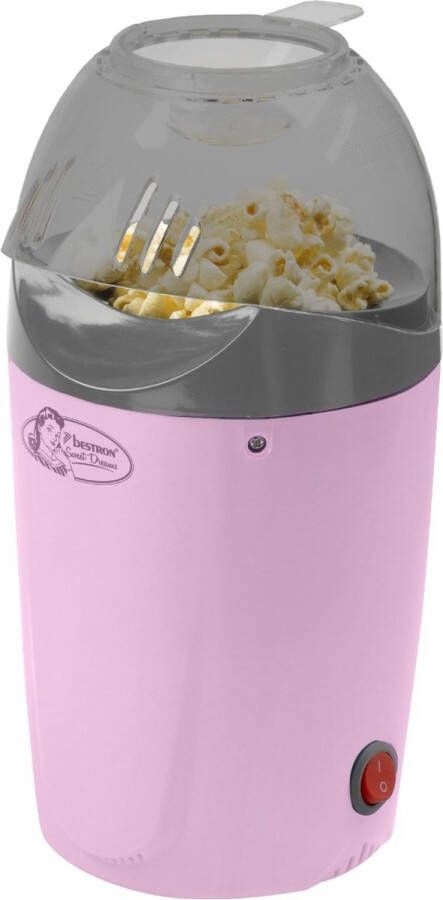 Bestron Popcorn machine voor het maken van 50 gr. popcorn hetelucht Popcorn maker voor popcorn in 2 minuten vetvrij 1200 Watt roze - Foto 2