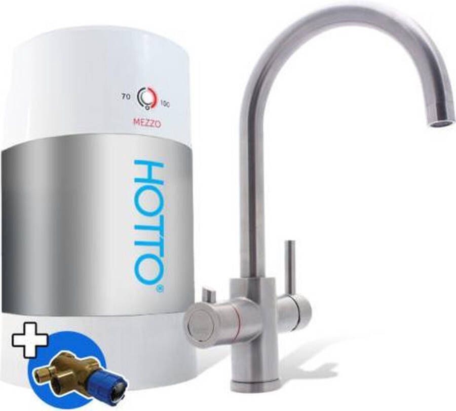 Hotto Kokend water kraan Combiset 5 liter Inhoud Met Arco kraan RVS complete set inclusief installatie materiaal - Foto 1