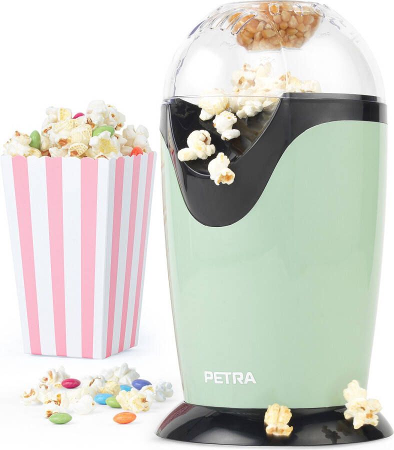 Petra electric PT0493GRVDEEU7 Retro Popcorn machine (1200W) Inclusief maatbeker Hetelucht popcorn maker Zonder olie of boter - Foto 1