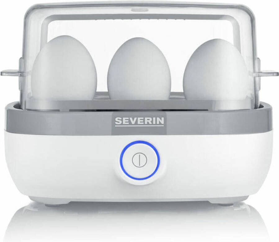 Severin EK 3164 Eierkoker electrisch 6 eieren wit grijs - Foto 1