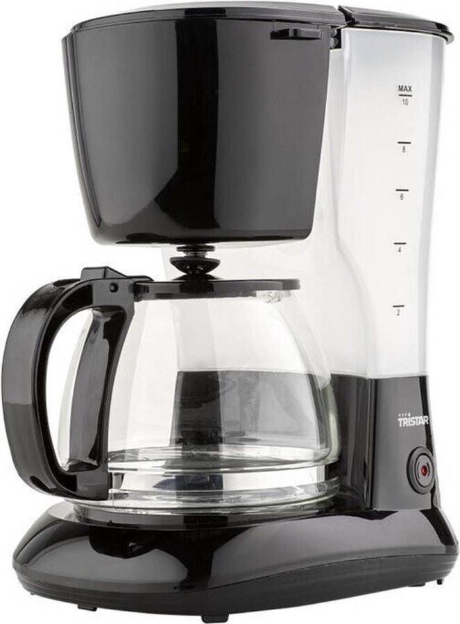Tristar Koffiezetapparaat CM-1245 Filter-koffiezetapparaat Geschikt voor camping gebruik Glazen kan 1 25 liter 10 kopjes Automatische uitschakeling Druppelstop Wasbare koffiefilter Zwart