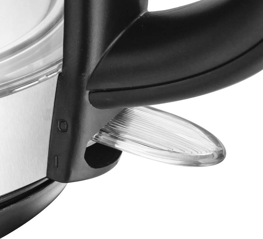 Emerio WK-125145 Glazen waterkoker 1 2 liter 2200 watt led-binnenverlichting 360° basis borosilicaatglas BPA-vrij - Foto 1